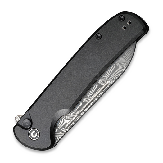 CIVIVI Chevalier II Damascus, Black Aluminum C20022B-DS1