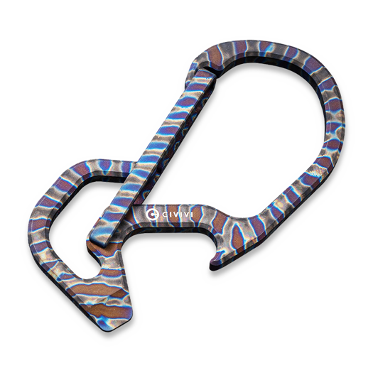 CIVIVI Click Ti Carabiner Keychain Multi-Tool, flamed CA-01B