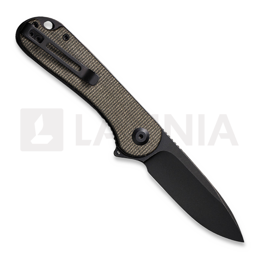 CIVIVI Elementum Black sulankstomas peilis, dark green micarta C907Z