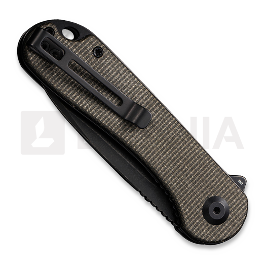 CIVIVI Elementum Black sulankstomas peilis, dark green micarta C907Z
