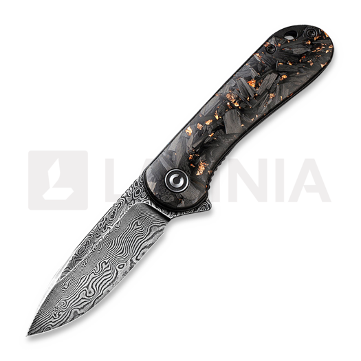 CIVIVI Elementum Damascus Shredded Carbon sulankstomas peilis C907CDAM