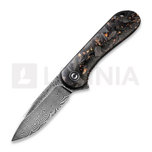 CIVIVI Elementum Damascus Shredded Carbon sulankstomas peilis C907CDAM
