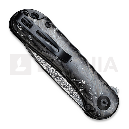 CIVIVI Elementum Damascus fällkniv, shredded carbon fiber/silver C907C-DS2