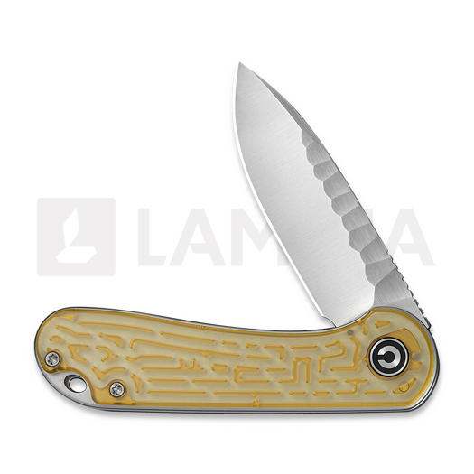 CIVIVI Elementum folding knife, Polished Ultem, Satin Rock-Grind C18062AM-2