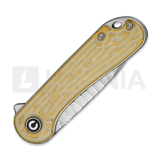 CIVIVI Elementum folding knife, Polished Ultem, Satin Rock-Grind C18062AM-2