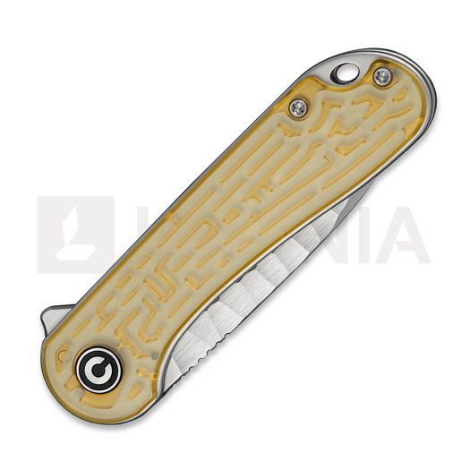 CIVIVI Elementum folding knife, Polished Ultem, Satin Rock-Grind C18062AM-2