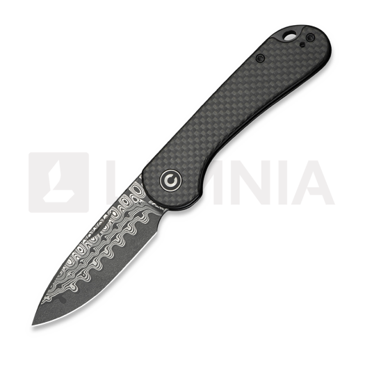 CIVIVI Elementum Slip Joint Damascus, Twill Carbon Fiber C18062AJ-DS1
