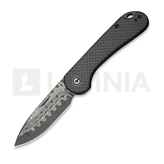 CIVIVI Elementum Slip Joint Damascus, Twill Carbon Fiber C18062AJ-DS1