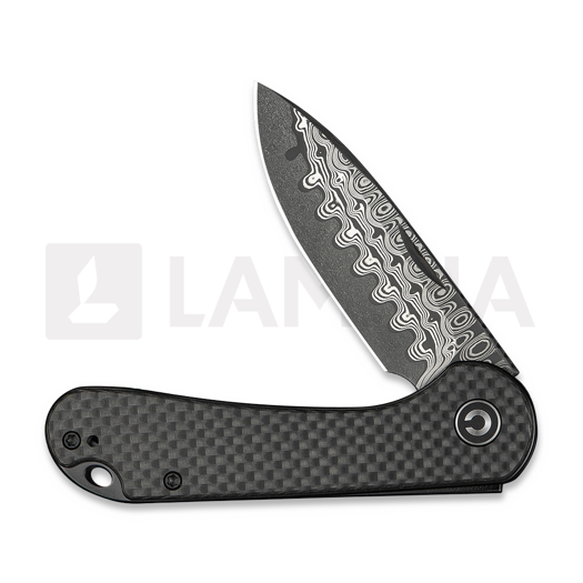 CIVIVI Elementum Slip Joint Damascus, Twill Carbon Fiber C18062AJ-DS1