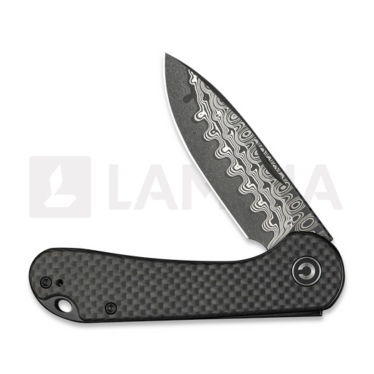 CIVIVI Elementum Slip Joint Damascus, Twill Carbon Fiber C18062AJ-DS1