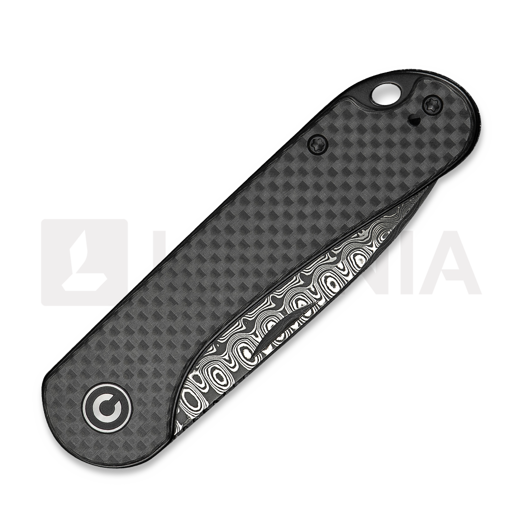 CIVIVI Elementum Slip Joint Damascus, Twill Carbon Fiber C18062AJ-DS1