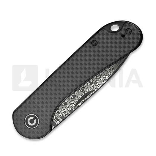 CIVIVI Elementum Slip Joint Damascus, Twill Carbon Fiber C18062AJ-DS1