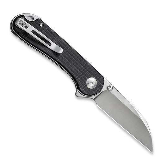 CIVIVI Elementum Wharncliffe, Black Canvas Micarta, Satin C18062AF-3