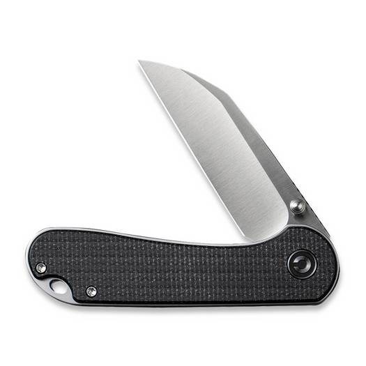 CIVIVI Elementum Wharncliffe, Black Canvas Micarta, Satin C18062AF-3