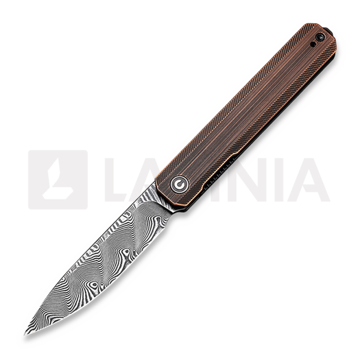 CIVIVI Exarch Damascus 折り畳みナイフ, black hand rubbed copper C2003DS-2