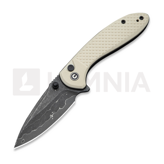 CIVIVI Faeger Damascus 접이식 나이프, Milled Ivory G-10 C24031-DS1