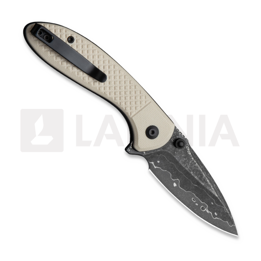 CIVIVI Faeger Damascus sulankstomas peilis, Milled Ivory G-10 C24031-DS1