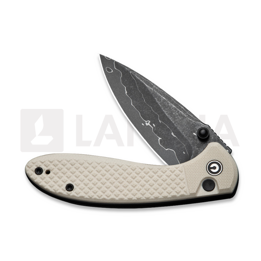 CIVIVI Faeger Damascus folding knife, Milled Ivory G-10 C24031-DS1