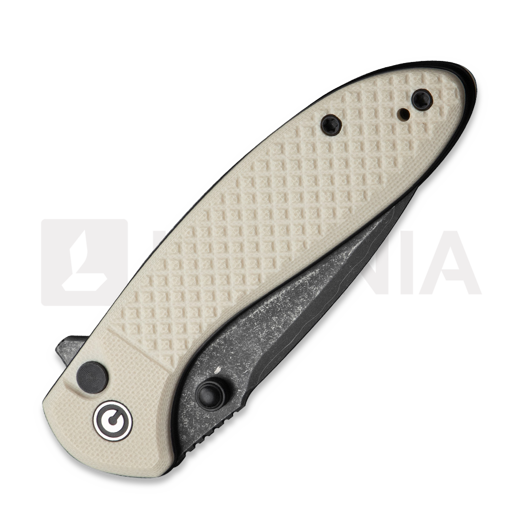CIVIVI Faeger Damascus sulankstomas peilis, Milled Ivory G-10 C24031-DS1