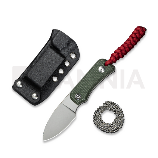 CIVIVI Fixed Blade Baby Banter, Green Canvas Micarta, SW C23045-2