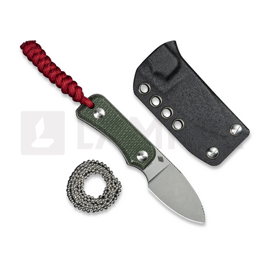 CIVIVI Fixed Blade Baby Banter, Green Canvas Micarta, SW C23045-2