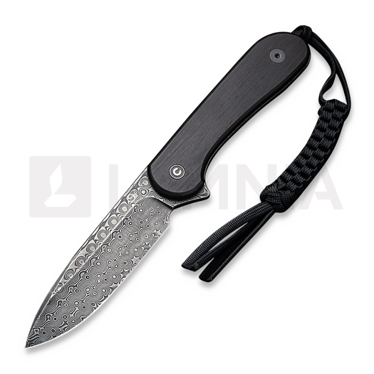 CIVIVI Fixed Blade Elementum Damascus mes, ebony C2105-DS1