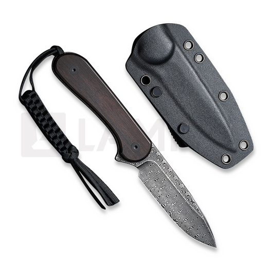 CIVIVI Fixed Blade Elementum Damascus kniv, ebony C2105-DS1
