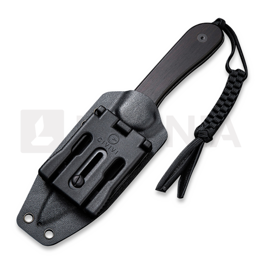 CIVIVI Fixed Blade Elementum Damascus kniv, ebony C2105-DS1