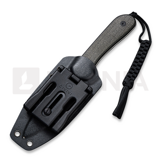 CIVIVI Fixed Blade Elementum kniv, dark green micarta C2105B