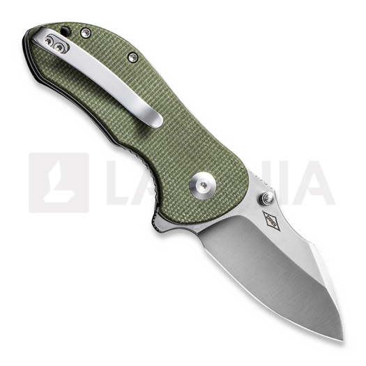 CIVIVI Gordo, Olive Canvas Micarta, Satin C22018C-2