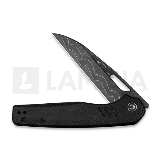 CIVIVI Guile foldekniv, Damascus, Black Canvas Micarta C24062B-DS1