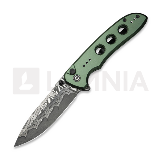 CIVIVI Hyperpulse Damascus, Green Aluminum C23087A-DS1