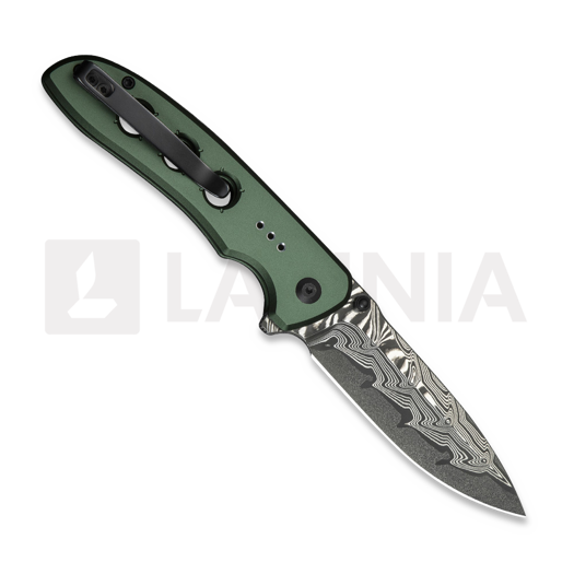 CIVIVI Hyperpulse Damascus, Green Aluminum C23087A-DS1