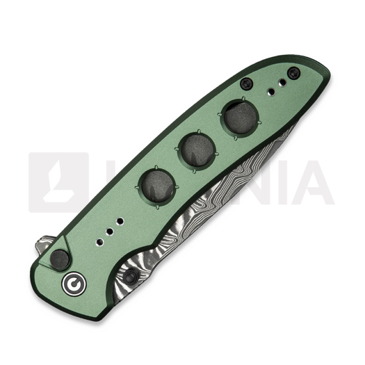 CIVIVI Hyperpulse Damascus, Green Aluminum C23087A-DS1