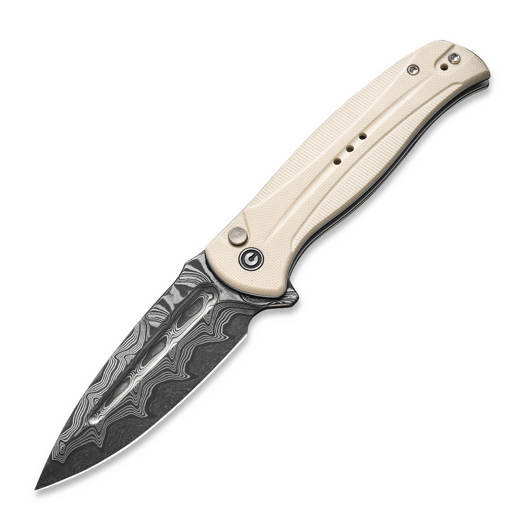 CIVIVI Incindie Damascus, Ivory G-10 C23053-DS1