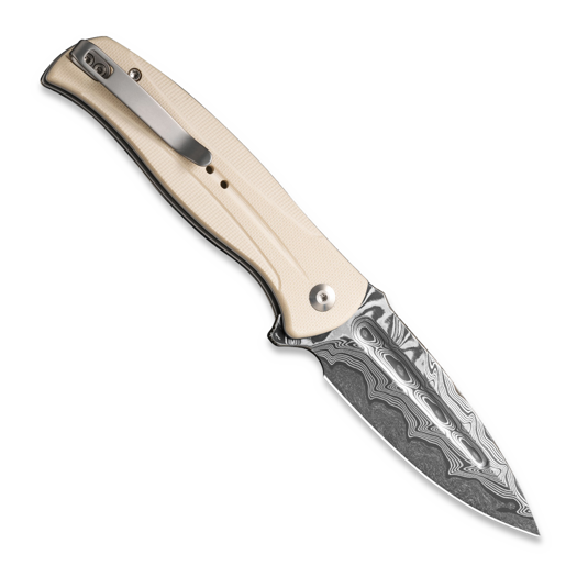 CIVIVI Incindie Damascus, Ivory G-10 C23053-DS1