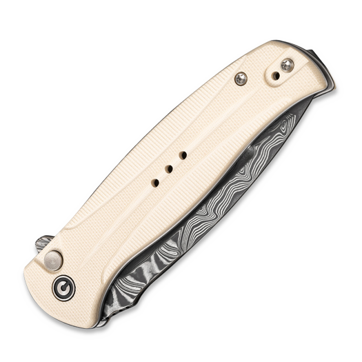 CIVIVI Incindie Damascus, Ivory G-10 C23053-DS1