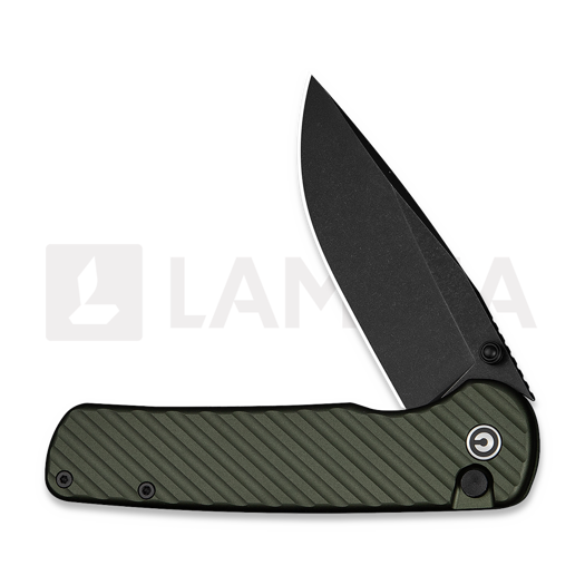 CIVIVI Iron Tide, Forest Green Aluminum, Black Stonewash C25011-2