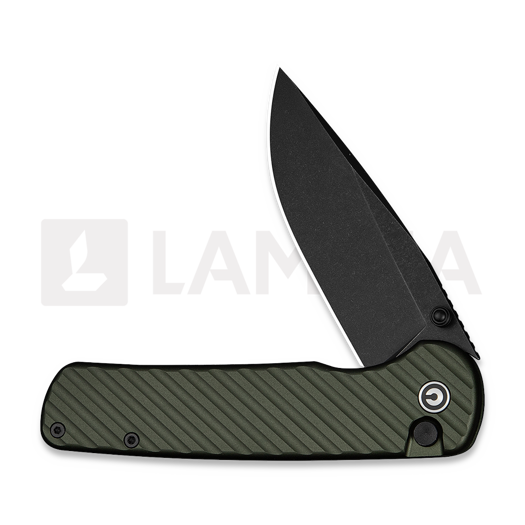 CIVIVI Iron Tide, Forest Green Aluminum, Black Stonewash C25011-2