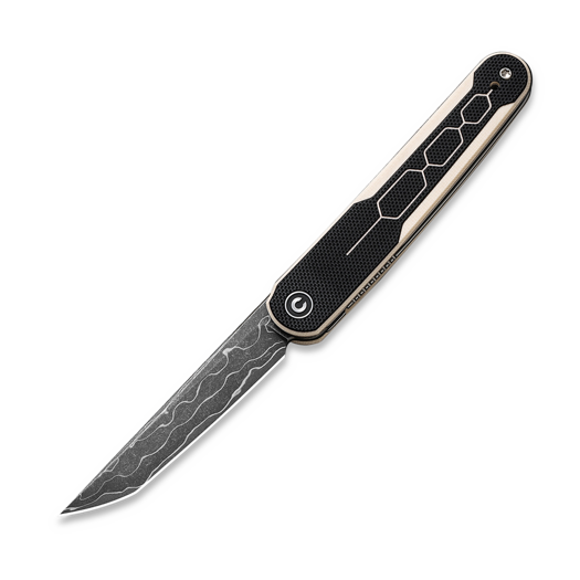 CIVIVI KwaiQ Damascus, Milled Ivory/Black G10 C23015-DS1