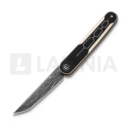 CIVIVI KwaiQ Damascus, Milled Ivory/Black G10, B-Stock C23015-DS1-BSA