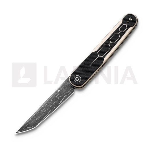 CIVIVI KwaiQ Damascus, Milled Ivory/Black G10, B-Stock C23015-DS1-BSA