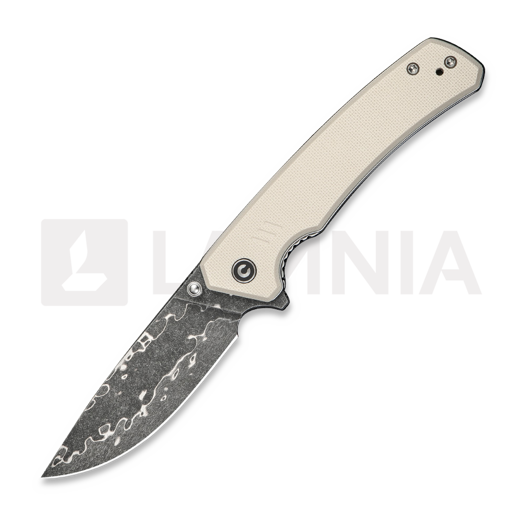 CIVIVI Merit Damascus, Ivory G-10 C24012-DS1