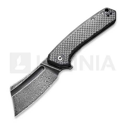 CIVIVI Mini Bullmastiff 접이식 나이프, damascus twill carbon C2004DS-1