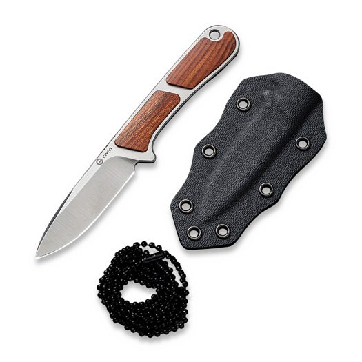 CIVIVI Mini Elementum Fixed Blade, Guibourtia, Satin C23010-4