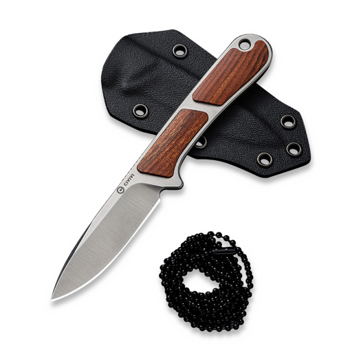 CIVIVI Mini Elementum Fixed Blade, Guibourtia, Satin C23010-4