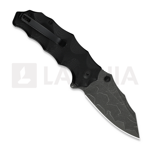 N&oacute;ż składany CIVIVI Natterjack Damascus, Milled Black G-10 C24028-DS1