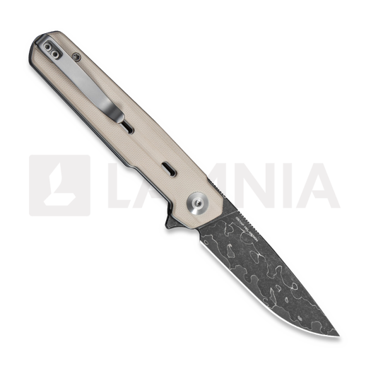 CIVIVI Navo Damascus kääntöveitsi, Ivory G-10 C25015A-DS1
