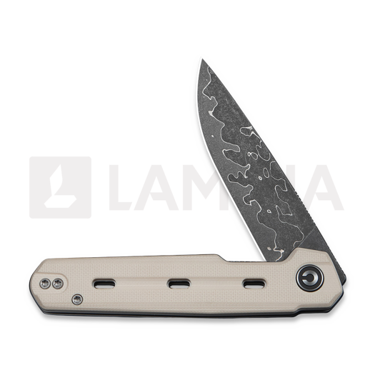 CIVIVI Navo Damascus kääntöveitsi, Ivory G-10 C25015A-DS1