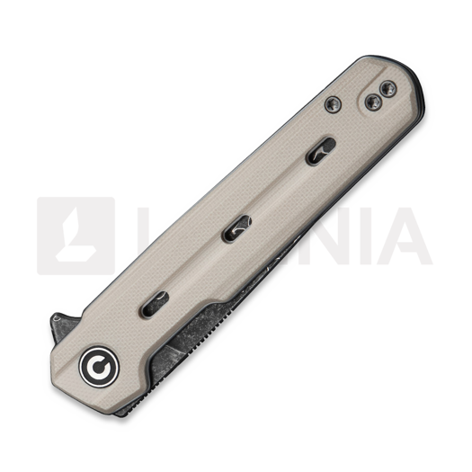 CIVIVI Navo Damascus sulankstomas peilis, Ivory G-10 C25015A-DS1